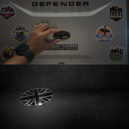 ディフェンダー 110 90 130 ユニオンジャック オーバルバッチ 擬似七宝焼き 日本製