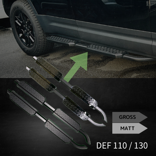 新型ディフェンダー L663 サイドステップ チェッカープレート DEF110/130 Defender L663 Side Step Checker