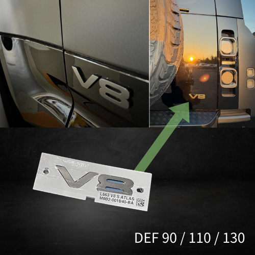 ランドローバー ディフェンダー 純正 V8バッチ LR153692