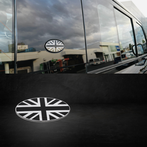 ディフェンダー 110 90 130 ユニオンジャック オーバルバッチ 擬似七宝焼き 日本製