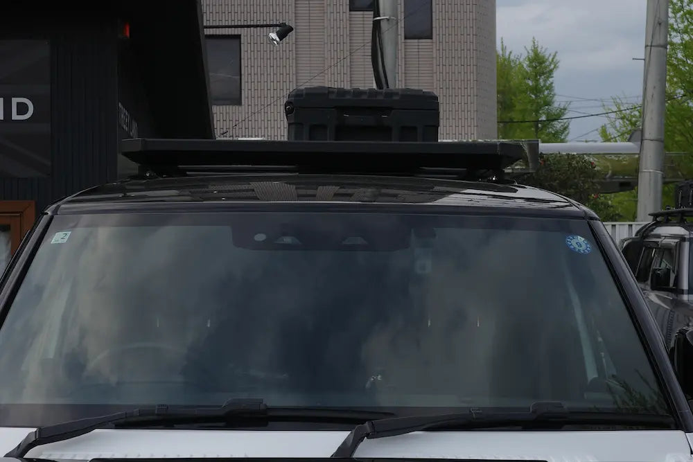 DEFENDER ルーフラック フラットラック オールブラックカスタム GIWORKS アウトドア キャンプ 