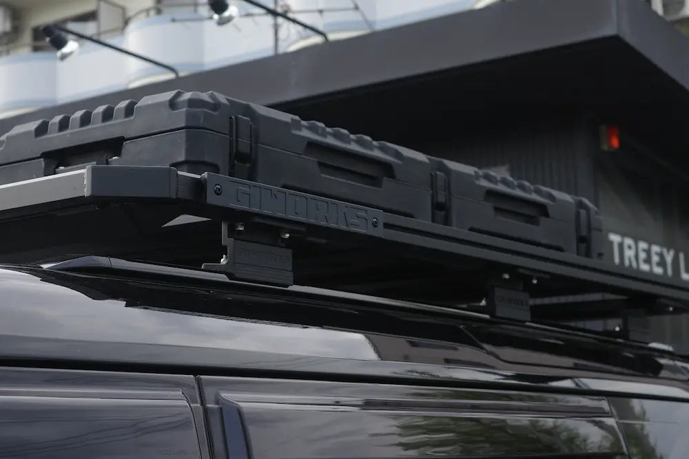 DEFENDER ルーフラック フラットラック オールブラックカスタム GIWORKS アウトドア キャンプ 